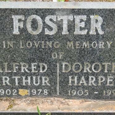 FOSTER Alfred Arthur 1902-1978 &amp; Dorothy Harper 1905-1992