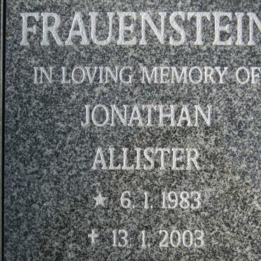 FRAUENSTEIN Jonathan Allister 1983-2003