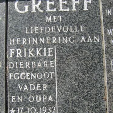 GREEFF Frikkie 1932-1998
