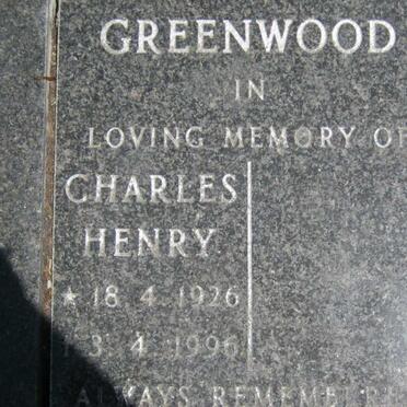 GREENWOOD Charles Henry 1926-1996