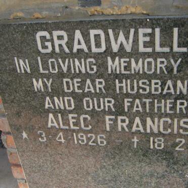 GRADWELL Alec Francis 1926-1981