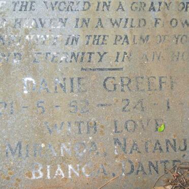 GREEFF Danie 1952-1991 