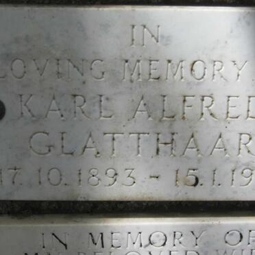 GLATTHAAR Karl Alfred 1893-1972