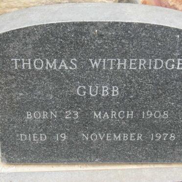 GUBB Thomas Witheridge 1908-1978