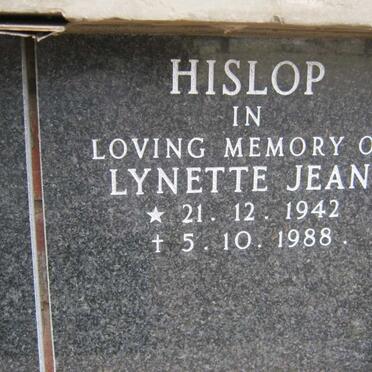 HISLOP Lynette Jean 1942-1988