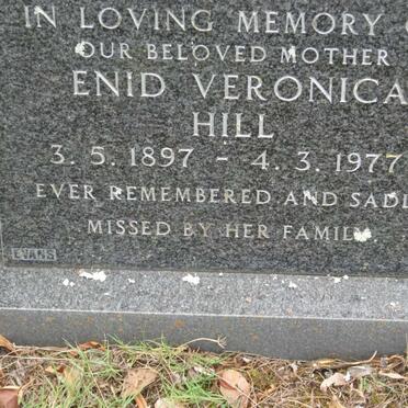 HILL Enid Veronica 1897-1977