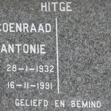 HITGE Coenraad Antonie 1932-1991