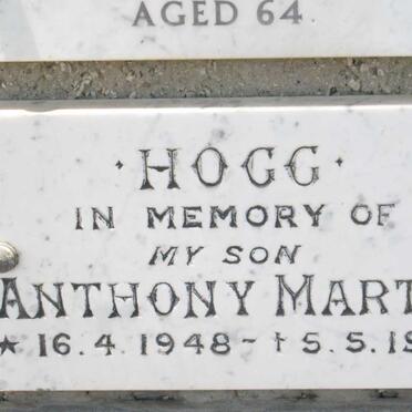 HOGG Anthony Martin 1948-1979
