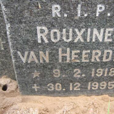 HEERDEN Rouxine, van 1918-1995