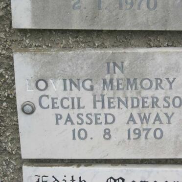 HENDERSON Cecil -1970
