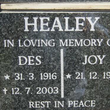 HEALEY Des 1916-2003 &amp; Joy 1920-