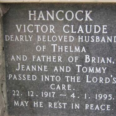 HANCOCK Victor Claude 1917-1995