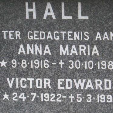 HALL Victor Edward 1922-1994 &amp; Anna Maria 1916-1988