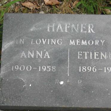 HAFNER Etienne 1896-1991 &amp; Anna 1900-1958