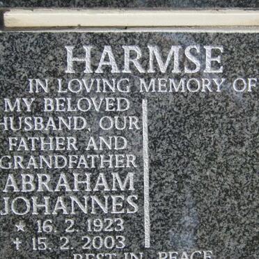 HARMSE Abraham Johannes 1923-2003