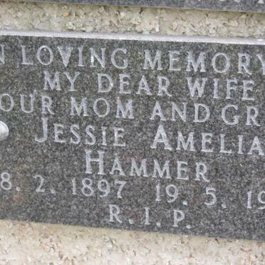 HAMMER Jessie Amelia 1897-1982