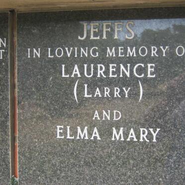 JEFFS Laurence &amp; Elma May