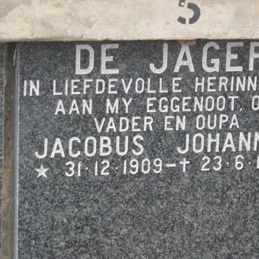 JAGER Jacobus Johannes, de 1909-1990