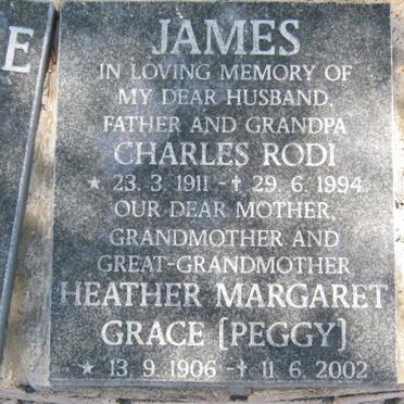 JAMES Charles Rodi 1911-1994 &amp; Heather Margaret Grace 1906-2002