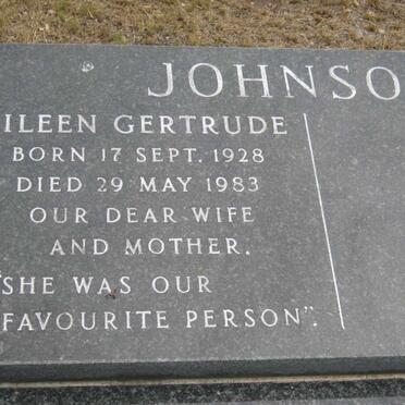 JOHNSON Eileen Gertrude 1928-1983