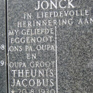 JONCK Theunis Jacobus 1930-1996