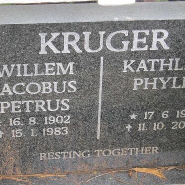 KRUGER Willem Jacobus Petrus 1902-1983 &amp; Kathleen Phyllis 1916-2000