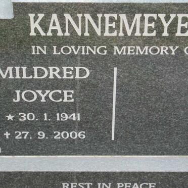 KANNEMEYER Mildred Joyce 1941-2006