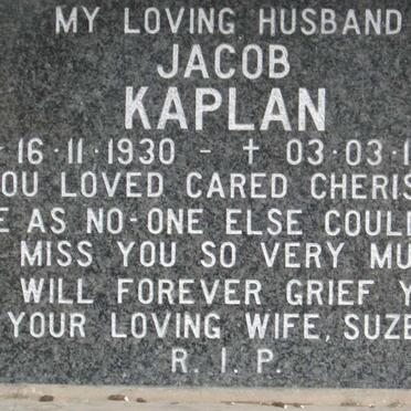 KAPLAN Jacob 1930-1992