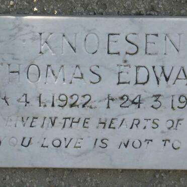 KNOESEN Thomas Edward 1922-1987