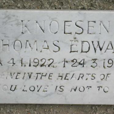 KNOESEN Thomas Edward 1922-1987