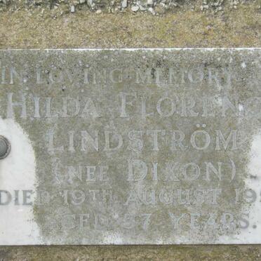 LINDSTROM Hilda Florence nee DIXON -1955