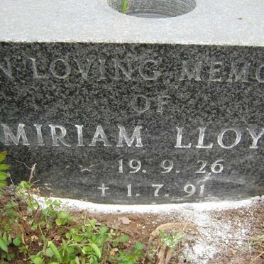LLOYD Miriam 1926-1991
