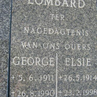 LOMBARD George 1911-1990 &amp; Elsie 1914-1998