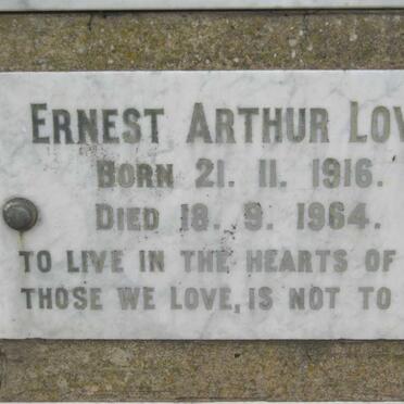 LOVE Ernest Arthur 1916-1964
