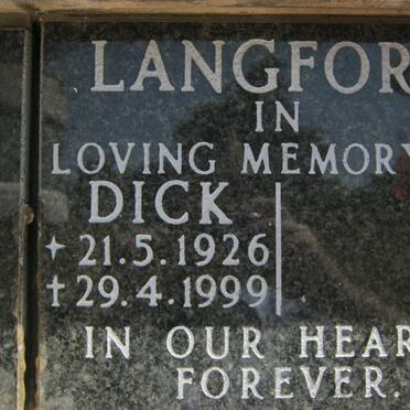 LANGFORD Dick 1926-1999