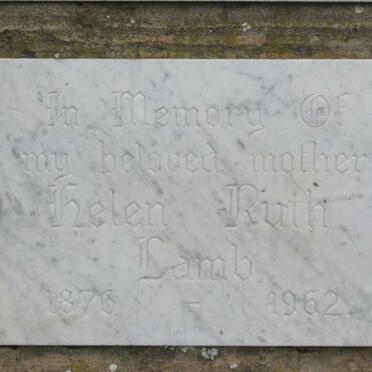 LAMB Helen Ruth 1876-1962