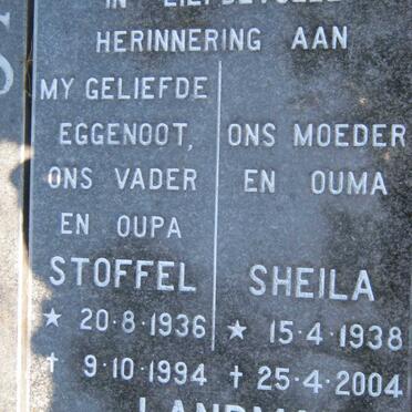 LANDMAN Stoffel 1936-1994 &amp; Sheila 1938-2004