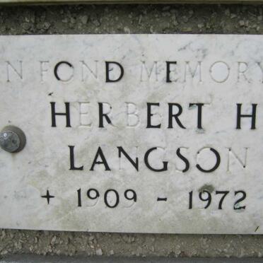 LANGSON Herbert H. 1909-1972
