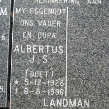 LANDMAN Albertus J.S. 1928-1996