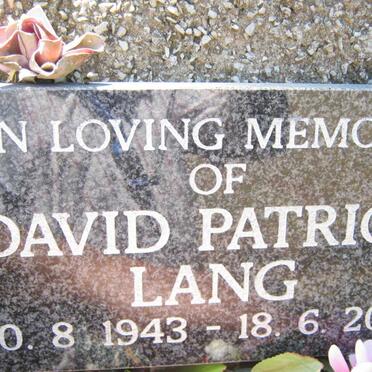 LANG David Patrick 1943-2002