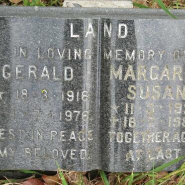 LAND Gerald 1916-1976 &amp; Margaret Susan 1920-1984