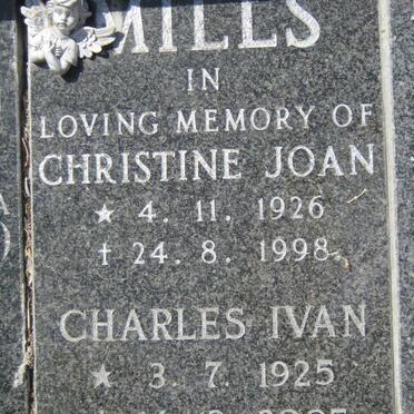 MILLS Charles Ivan 1925-2005 &amp; Christine Joan 1926-1998