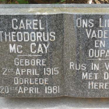 Mc CAY Carel Theodorus 1915-1981 
