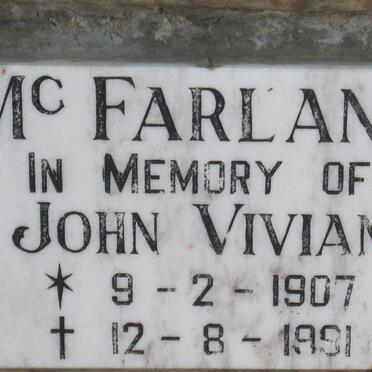 McFARLANE John Vivian 1907-1991
