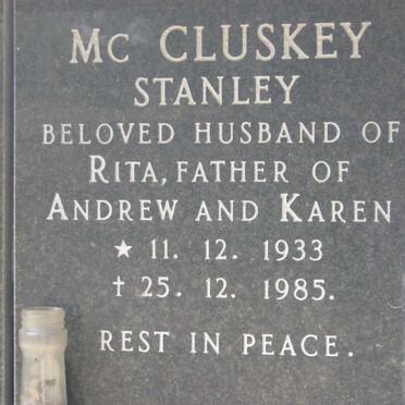 Mc CLUSKEY Stanley 1933-1985