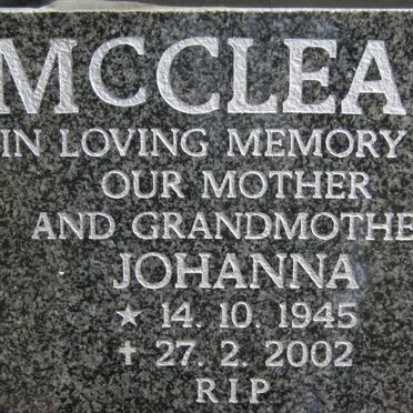 McCLEAN Johanna 1945-2002
