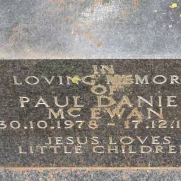 McEWAN Paul Daniel 1978-1978