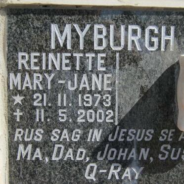 MYBURGH Reinette Mary-Jane 1973-2002