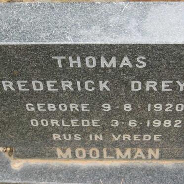 MOOLMAN Thomas Frederick Dreyer 1920-1982