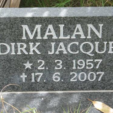 MALAN Dirk Jacques 1957-2007